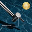 Ver imagem 6 de Torneira Banheiro Cuba Bica Alta Bancada Aço Inox Cromada para 45 Lavabo 1/4 de Volta Tkla
