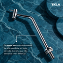 Ver imagem 3 de Torneira Banheiro Cuba Bica Alta Bancada Aço Inox Cromada para 45 Lavabo 1/4 de Volta Tkla