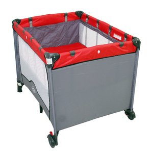 Berço Cercado Portátil Vira Chiqueirinho Compact Vermelho