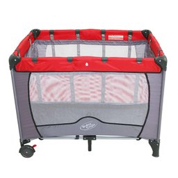 Berço Cercado Portátil Vira Chiqueirinho Compact Vermelho - 3