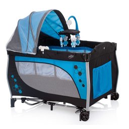Berço Portátil Balanço Trocador Baby Style Azul - 1