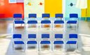 Ver imagem 1 de Kit 10 Cadeira Iso Infantil Azul Escolar e Creche