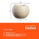 Ver imagem 3 de Vaso Redondo Búzios Bege 13,5 Terrano