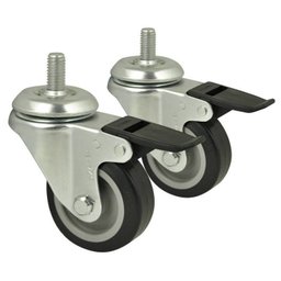 Kit Rodizio Industrial CI75 Rosca com Trava - 1