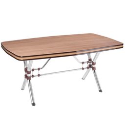 Mesa de Jantar Damasco 180x100cm 08 Lugares Novabras - Novabras Carvalho/cromado/tabaco - 1 Mesa de Jantar Damasco 180x100cm 08 Lugares Novabras - Novabras Carvalho/cromado/tabaco - 1