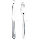 Ver imagem 4 de Jogo de Talheres 24 Peças Garfo e Faca Inox Linha Moniz