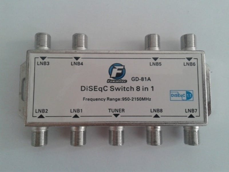 Commutatore DiSEqC 8x1 Per 8 Satelliti – Cassa In Zinco Pressofuso, Bassa Perdita, Compatibile Con La Maggior Parte Dei Ricevitori - 2