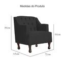 Ver imagem 6 de Poltrona Decorativa Gênises Suede Recepção Escritório