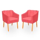 Ver imagem 1 de Kit com 2 Cadeiras Poltrona para Sala Moderna e Confortável Mila Suede