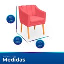 Ver imagem 7 de Kit com 2 Cadeiras Poltrona para Sala Moderna e Confortável Mila Suede