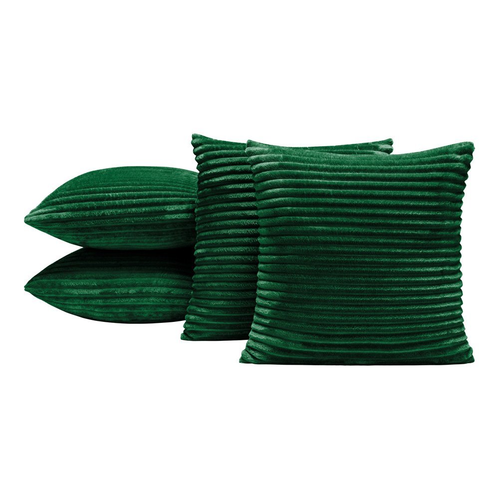 Kit 4 Capas de Almofadas Decorativas Manta 45 X 45 para Sala Quarto Sofá Decoração Coloridas Verde