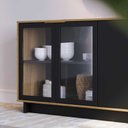 Ver imagem 5 de Buffet Aparador Decorativo 160cm Gunga Noce/preto G73 - Gran Belo