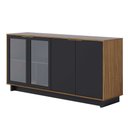 Ver imagem 2 de Buffet Aparador Decorativo 160cm Gunga Noce/preto G73 - Gran Belo
