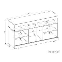 Rack Dili 120 para Tv 50 Polegadas - Dj Moveis - 4