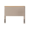 Ver imagem 3 de Cabeceira Cama Box King 1,93m Estofada Detalhe em Madeira Java Veludo Bege