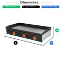 Ver imagem 5 de Chapa Bifeteira Profissional Deguste Luxo 6,35mm Elétrica 120cm CE120N New 220V - Venâncio 78420