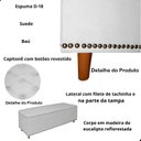 Ver imagem 5 de Kit Cabeceira e Calçadeira com Baú 140 Cm King Casal Diana Suede