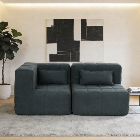 Sofá Modular 2 Lugares com Braço Lateral Easybox CabeCasa MadeiraOriginals