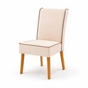 Ver imagem 6 de Conjunto de Jantar Bela 4 Cadeiras Tampo MDF Veludo Bege 90cm Bom Pastor Móveis