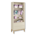Ver imagem 4 de Quarto de Bebê Berço Evolution + Guarda Roupa 2 Portas Classic Areia Madeira Natural