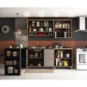 Ver imagem 2 de Cozinha com Bancada Gourmet Armários Balcões e Nicho Micoondas Mel Luciane Móveis