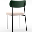 Ver mais imagens de Kit 02 Cadeiras Estofadas para Sala de Jantar Melina L02 Facto Verde Musgo Suede Bege - Lyam Decor