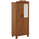 Ver imagem 5 de Guarda Roupa Solteiro com Espelho 2 Portas Madeira Maciça Lorie F06 Castanho - Lyam Decor