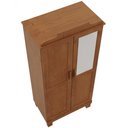 Ver imagem 6 de Guarda Roupa Solteiro com Espelho 2 Portas Madeira Maciça Lorie F06 Castanho - Lyam Decor