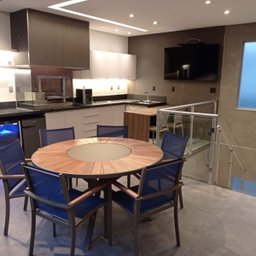 Mesa 1,80m Zurick Jantar Jardim com Centro Giratório de Chapa - 5