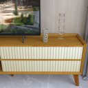Ver imagem 4 de Rack Bancada Magnifico 212 para Tvs de até 75 Polegadas com Pes Naturale Off White - Gelius