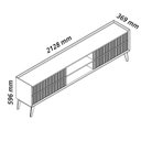 Ver mais imagens de Rack Bancada Magnifico 212 para Tvs de até 75 Polegadas com Pes Naturale Off White - Gelius