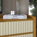 Ver imagem 3 de Rack Bancada Magnifico 212 para Tvs de até 75 Polegadas com Pes Naturale Off White - Gelius