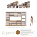 Ver imagem 4 de Cozinha Modulada 6 Peças 5 Gavetas Ripadas 328cm com Rodapé Tampo e Torre Quente 100% BP Organic Beg