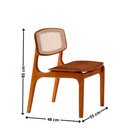Ver imagem 3 de Sala de Jantar Mesa Malta 120cm Tampo Laqueado com Vidro Canto Moeda e 4 Cadeiras Malta Premium