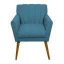 Ver imagem 2 de Poltrona Decorativa Cecília - Azul Turquesa - Renascer Decor