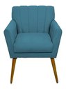 Ver imagem 2 de Poltrona Decorativa Cecília - Azul Turquesa - Renascer Decor