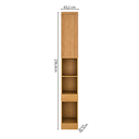 Ver imagem 4 de Módulo de Guarda Roupa Mesa de Cabeceira 1 Porta 1 Gaveta 100% MDF Cairo Marrom/Cinamomo