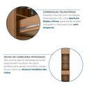 Ver imagem 7 de Módulo de Guarda Roupa Mesa de Cabeceira 1 Porta 1 Gaveta 100% MDF Cairo Marrom/Cinamomo