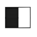 Ver imagem 4 de Veneziana 3 Folhas Móveis Aluminio Preto 1,00x1,20 Linha 18 Modular
