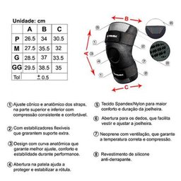 Joelheira Com Furo E Velcro - Winmax - G - 2