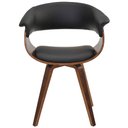 Ver mais imagens de Kit 03 Cadeiras Decorativas para Sala de Jantar Ohana Fixa PU Preto G56 - Gran Belo