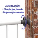 Ver mais imagens de GRADE PORTÃO PET BEBÊ DIVISOR AMBIENTE 123 a 128 CM BRANCO
