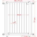 Ver imagem 6 de GRADE PORTÃO PET BEBÊ DIVISOR AMBIENTE 123 a 128 CM BRANCO