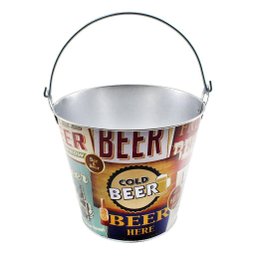 Balde De Gelo Para Cerveja Estampado Em Metal Galvanizado 4, - 3