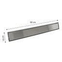 Ver imagem 2 de Ralo Invisivel Linear 60cm Kit 2 Uni Aco Inox Anti Odor Anti Inseto Limpeza Facil Banheiro Lavabo Pr