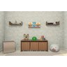 Mesa Organizadora de Brinquedos com 3 Baús 100% Mdf Plancasa:louro Freijo - 2