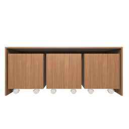 Mesa Organizadora de Brinquedos com 3 Baús 100% Mdf Plancasa:louro Freijo - 4