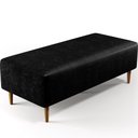 Ver imagem 2 de Puff Decorativo Sala de Estar Bali W01 Pés Palito 120x50 cm Couríssimo Preto - Lyam Decor