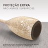 Vaso Decorativo de Mesa de Cerâmica Bege Antúrios P Petra - 5