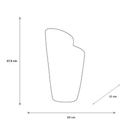 Vaso Decorativo de Mesa de Cerâmica Bege Antúrios P Petra - 2